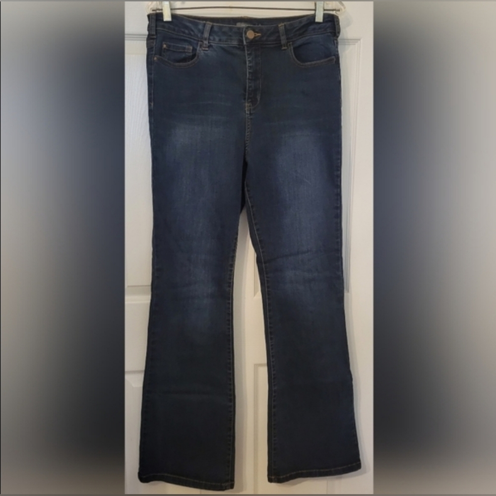 Blue Bootcut Jeans Regular Rise